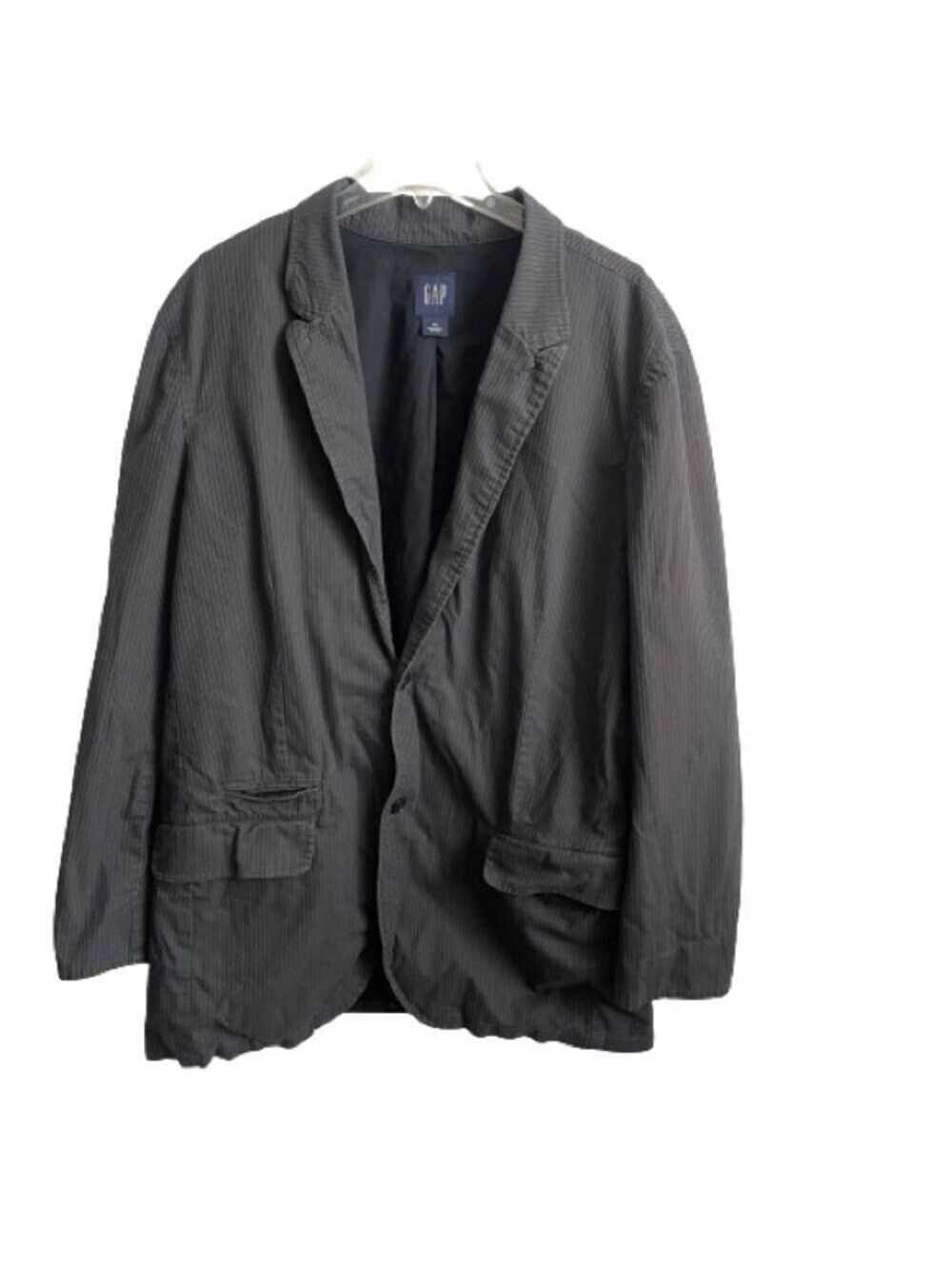 Men’s Gap Vintage Grey Striped Pattern Blazer Size XL!